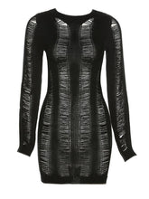 Party-Minikleid mit langen Ärmeln im Used-Look
